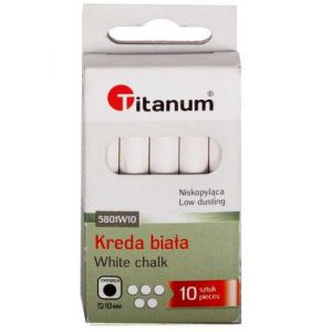 Kreda Titanum szkolna Biała, 10 sztuk